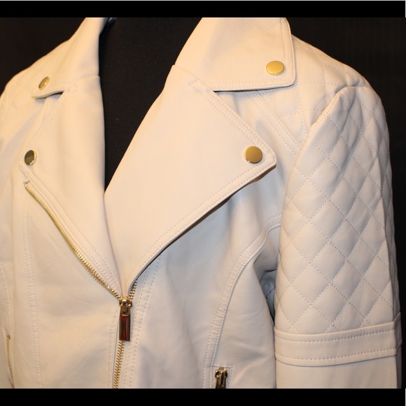 Faux Leather Asymmetrical Motor Jacket - Picture 4 of 4